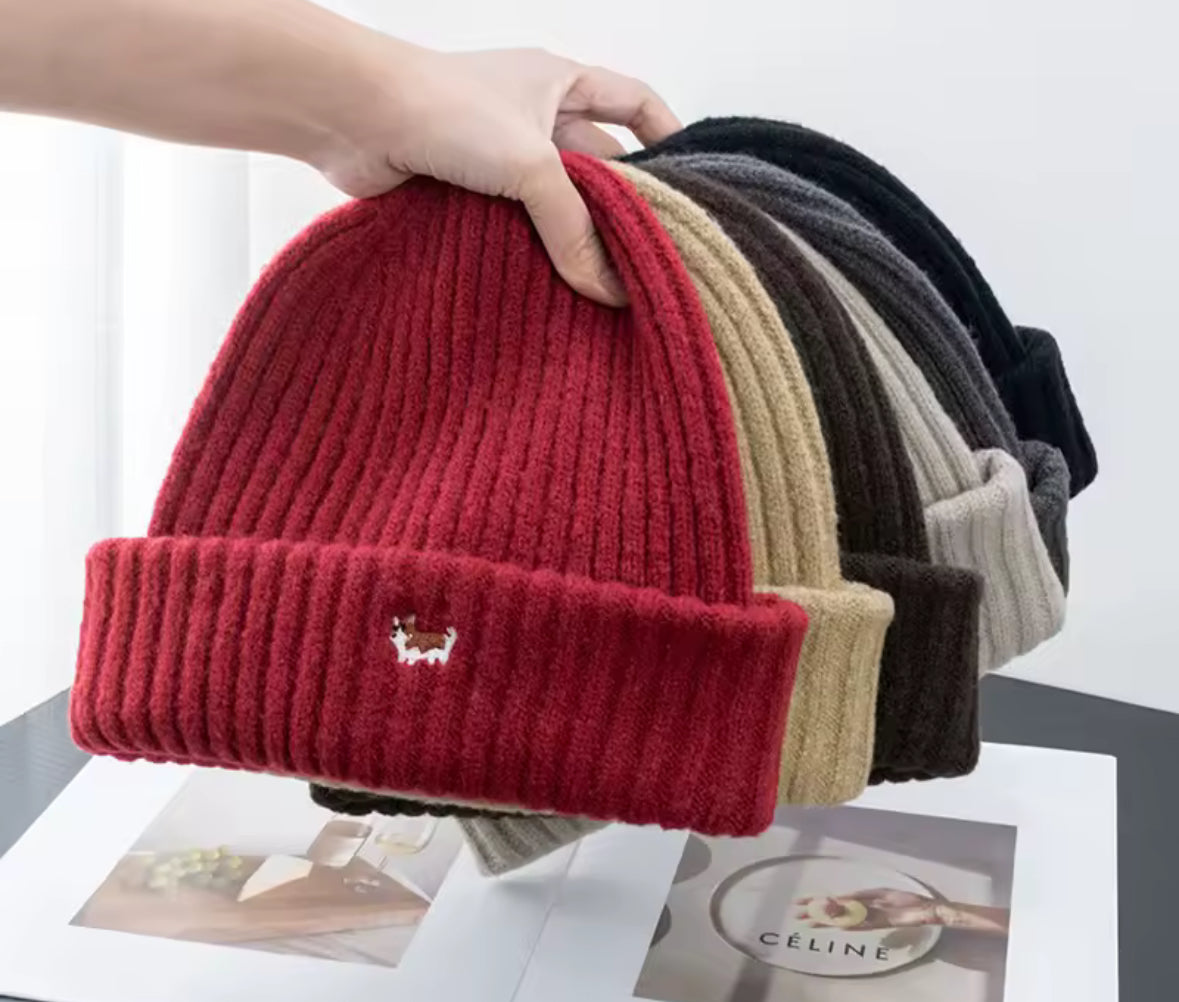 Bonnet Corgi tricot artisanal automne-hiver Maison Pamplune