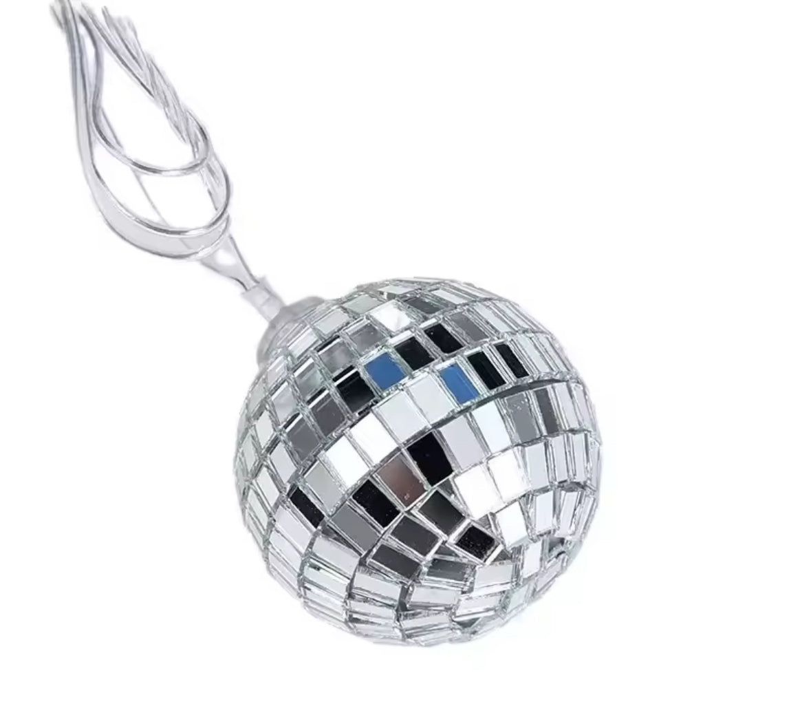 Guirlande lumineuse argentée style boule à facettes pour table et salon