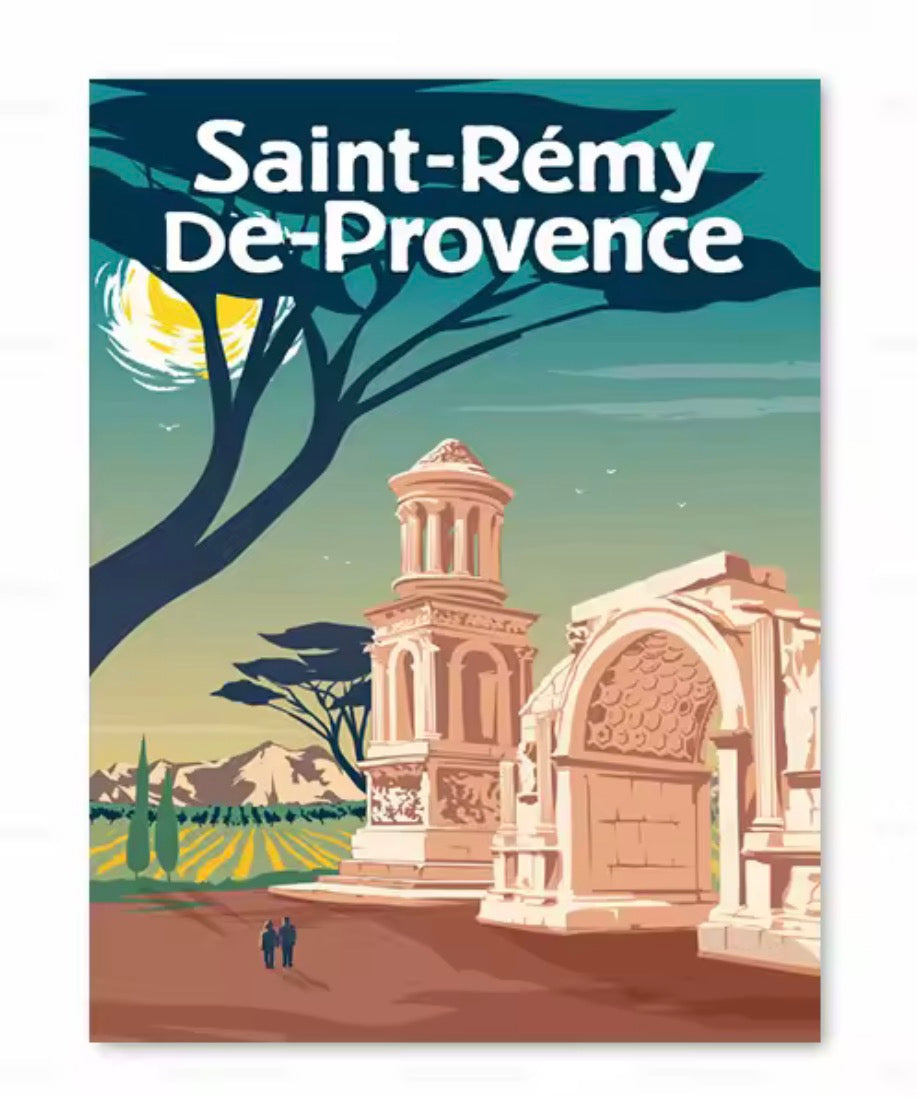 affiche provence lavande vintage decoration interieur