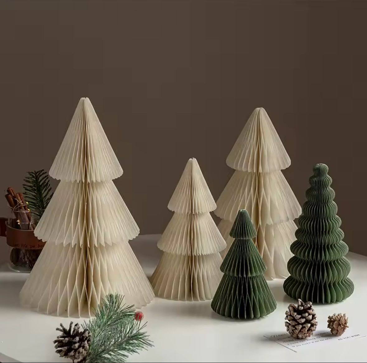 Sapin de Noël pliable en papier – 20 cm / 25 cm / 30 cm