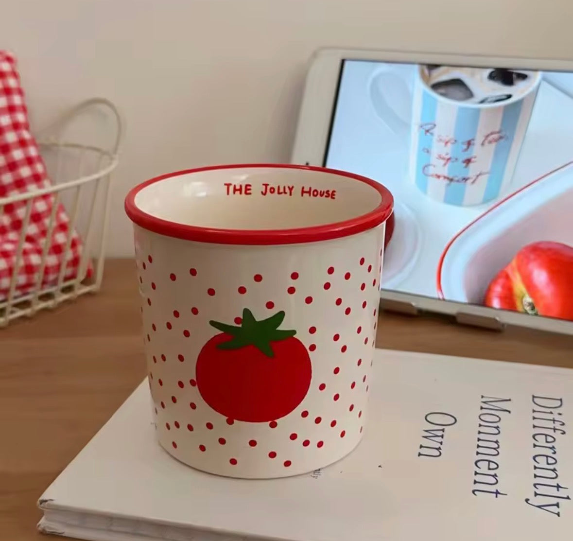 Mug tomate design pour café, thé et boissons chaudes