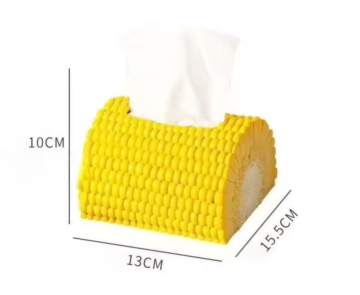 Boîte à mouchoirs design 3D maïs – Idée cadeau originale et décoration intérieure