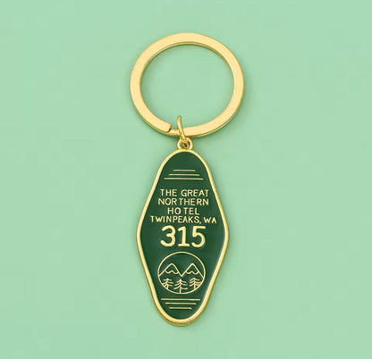 Porte-clés hôtel vintage collector pop culture série culte