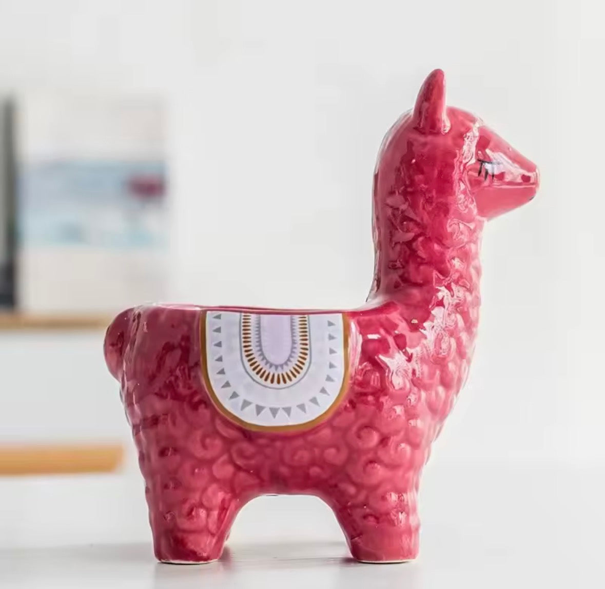 Pot de fleurs alpaga en céramique moderne, idée cadeau décoration