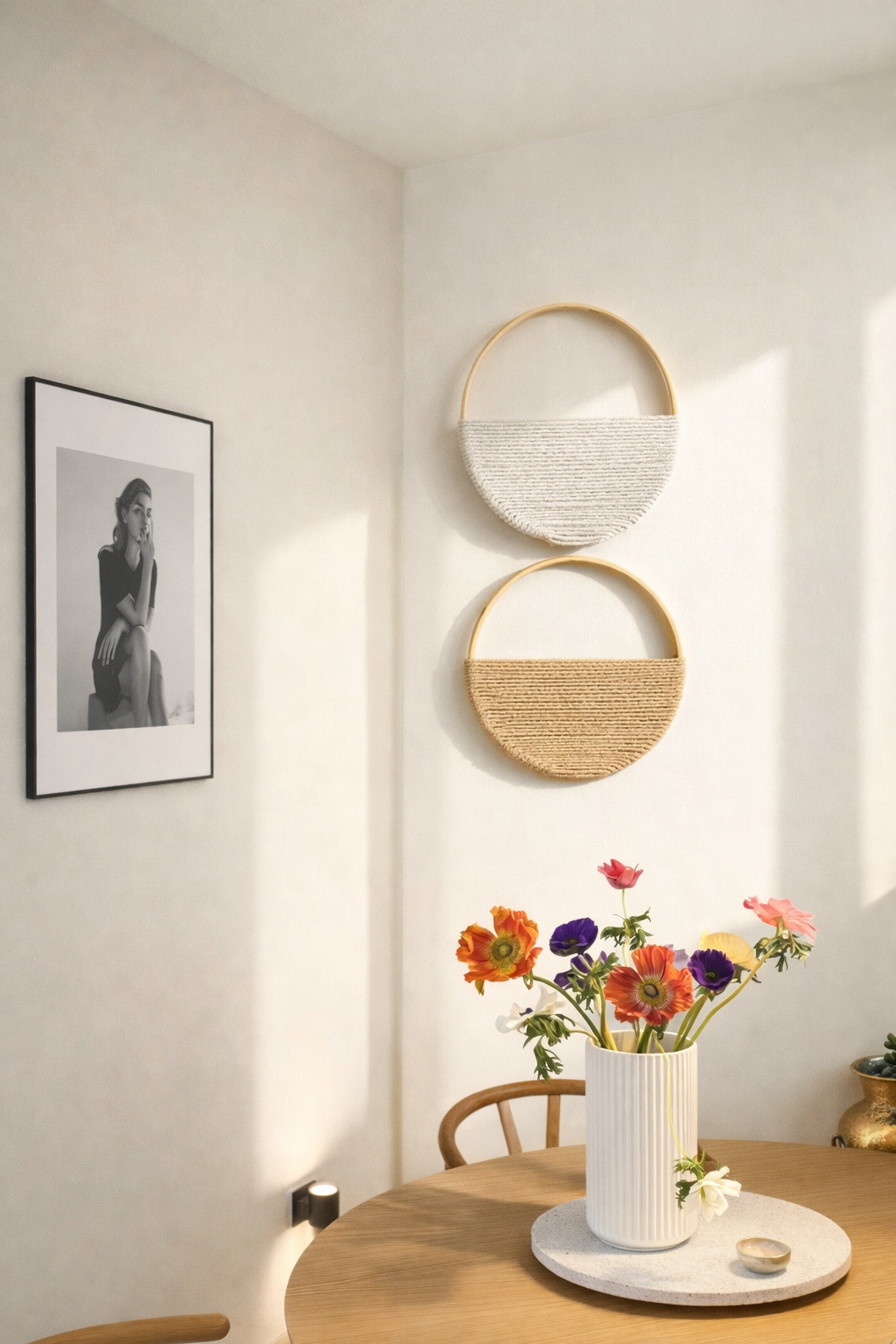tapisserie murale macramé ronde décoration bohème chic