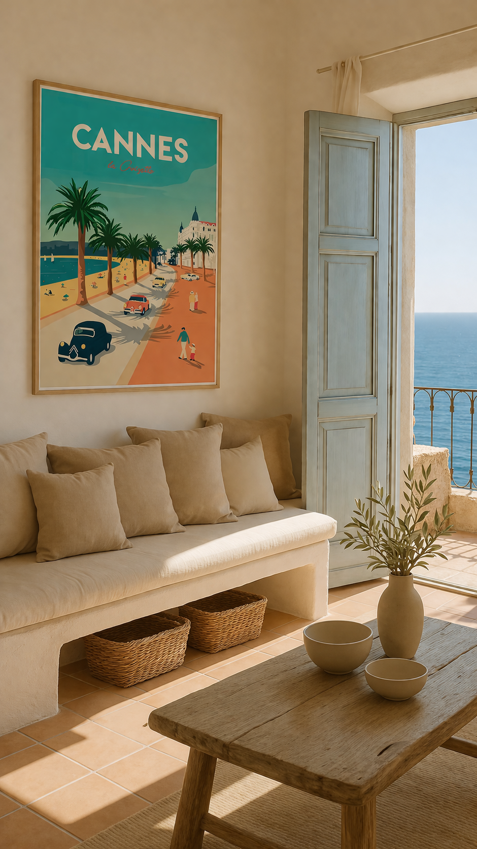 poster provence lavande paysage sud france decoration murale chic