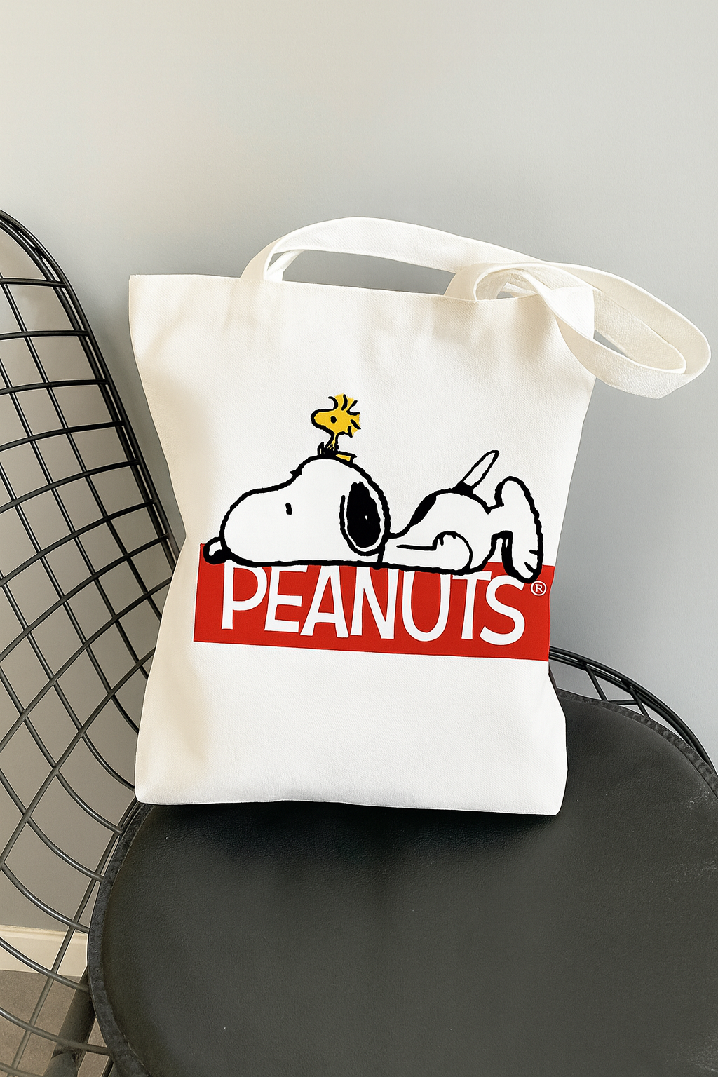 Cabas Snoopy Peanuts – Tote bag avec Snoopy et Woodstock
