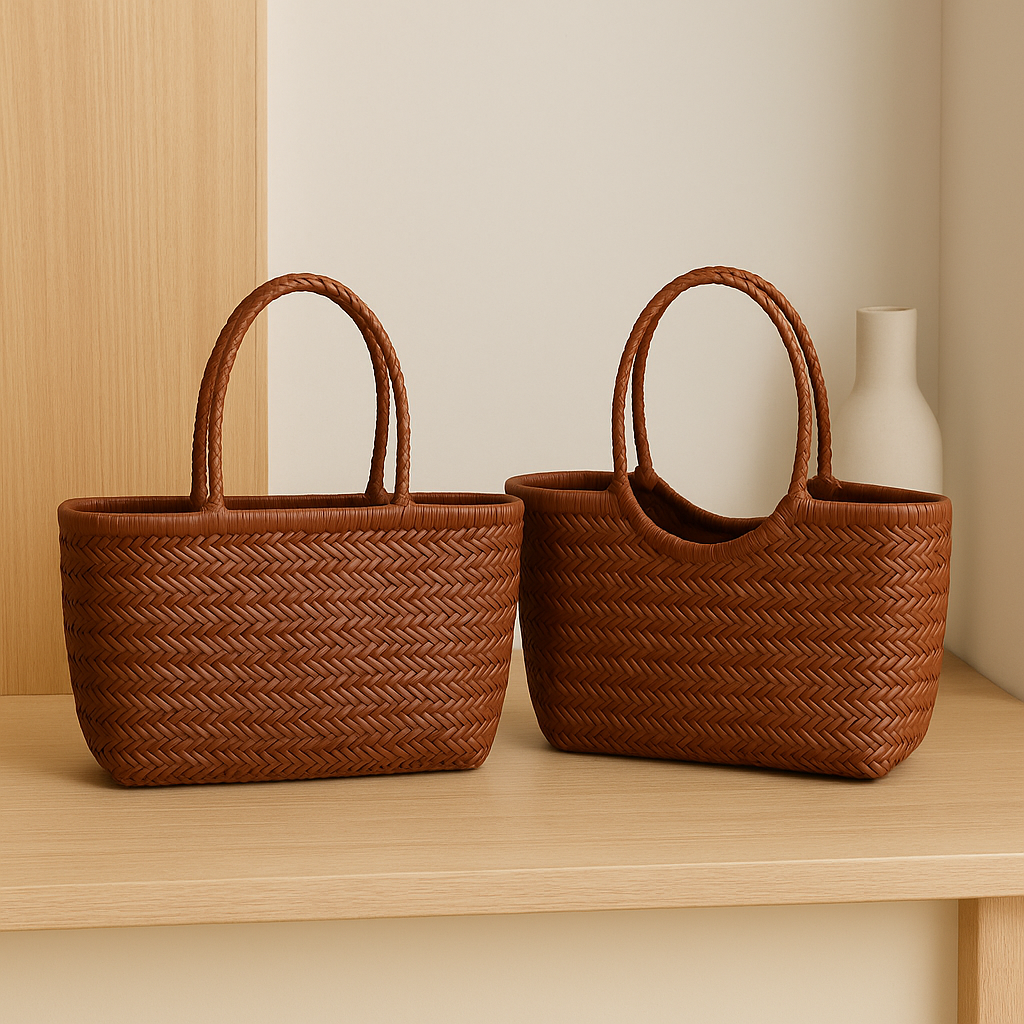 Sac tressé en cuir véritable Maison Pamplune