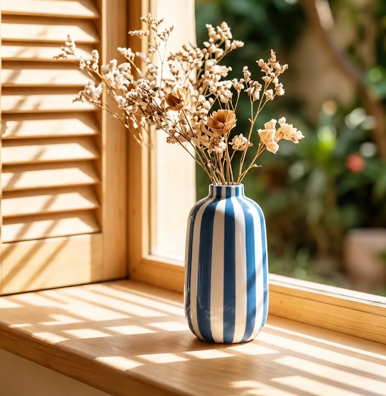 Vase Rayé Riviera en Céramique