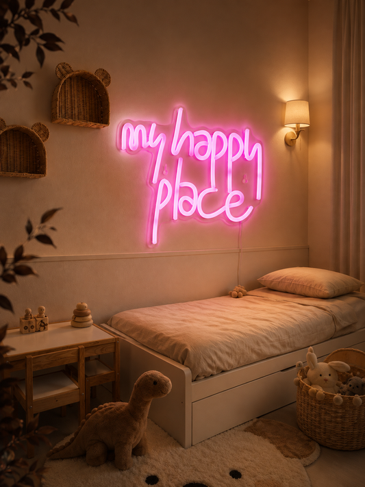 Néon LED mural « My Happy Place »