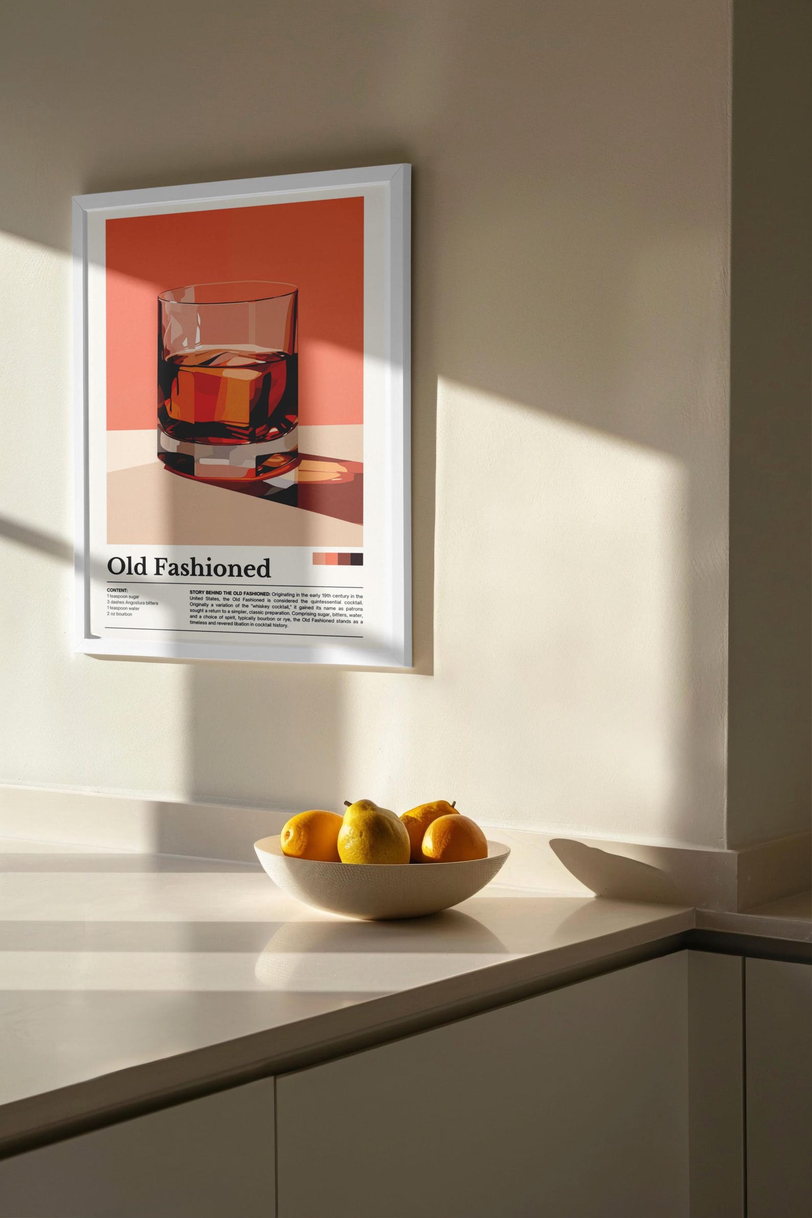 Affiche déco murale – Design épuré autour de l’univers du cocktail