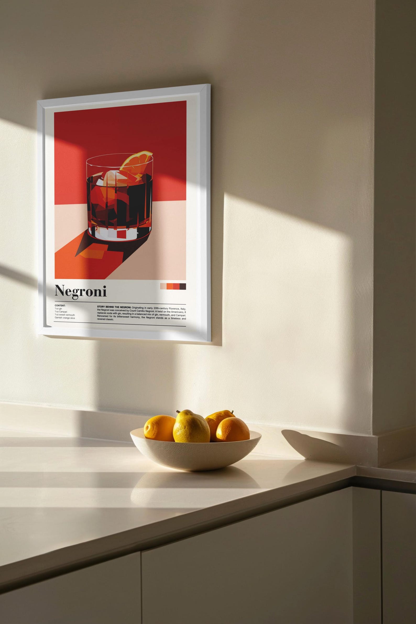 Affiche déco murale – Design épuré autour de l’univers du cocktail