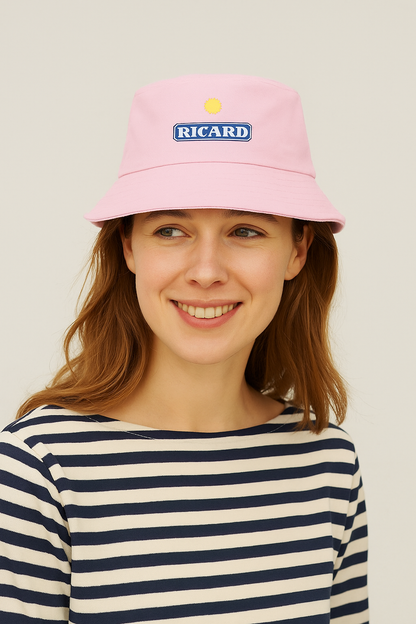 Bob Pastis 51 rose – Chapeau estival unisexe, accessoire mode apéro français