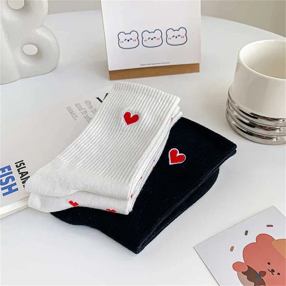 Chaussettes mixtes Maison Pamplune, style cosy cocooning avec motifs cœur