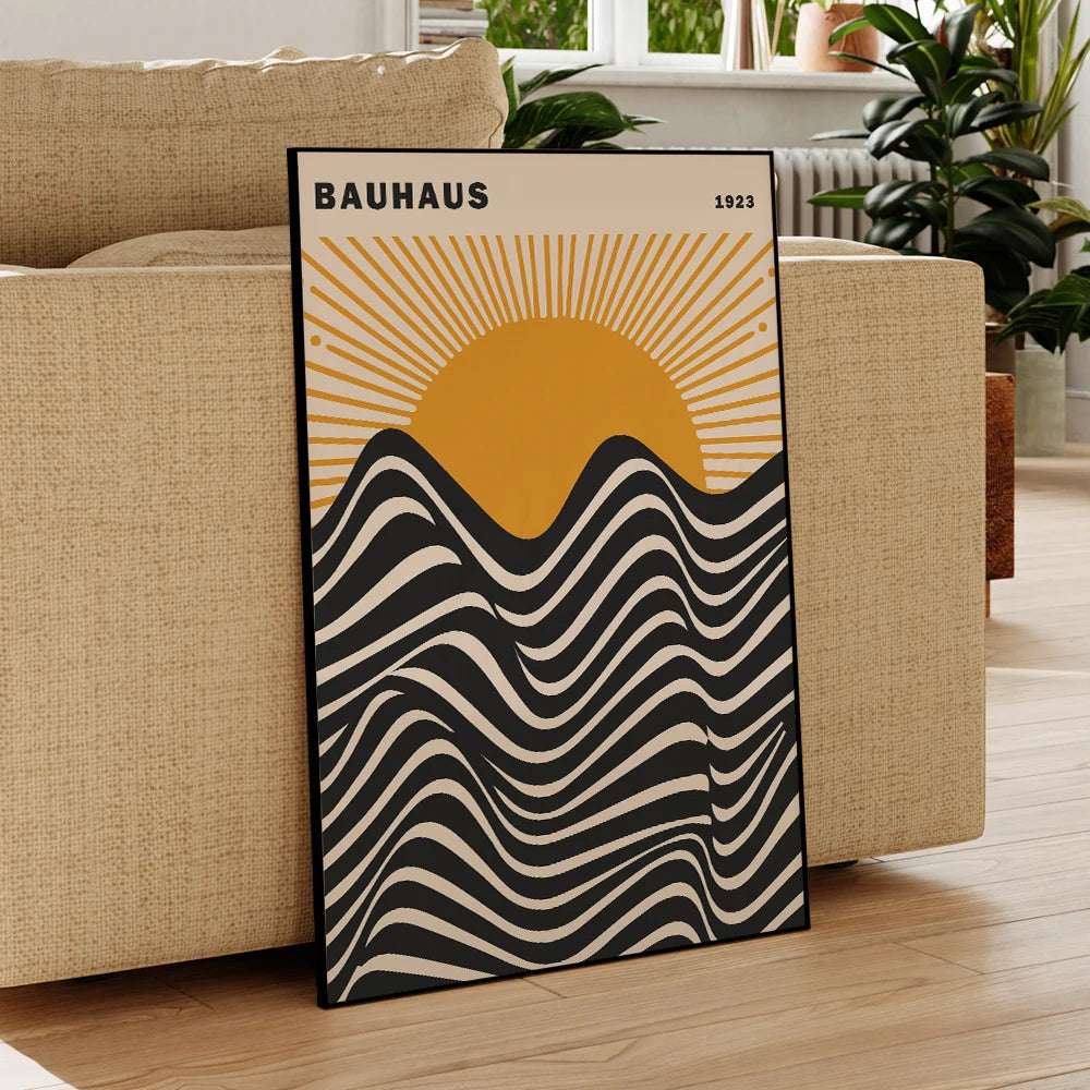 Art mural design et coloré pour salon contemporain